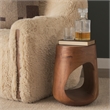 Mercana Cove Mid-Brown Sculptural Open Side Table