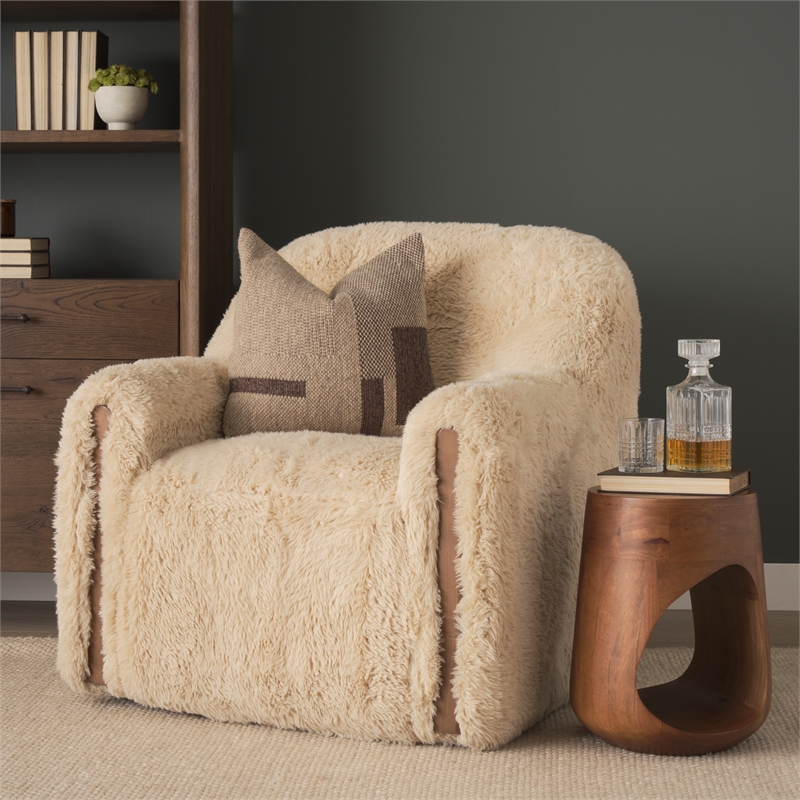 Mercana Cove Mid-Brown Sculptural Open Side Table
