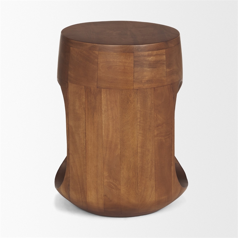 Mercana Cove Mid-Brown Sculptural Open Side Table