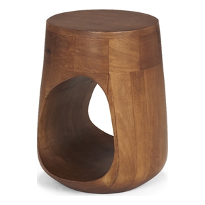 Mercana Cove Mid-Brown Sculptural Open Side Table