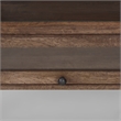Arelius Rectangular Glass-Top Medium Brown Wood Metal Base Coffee Table