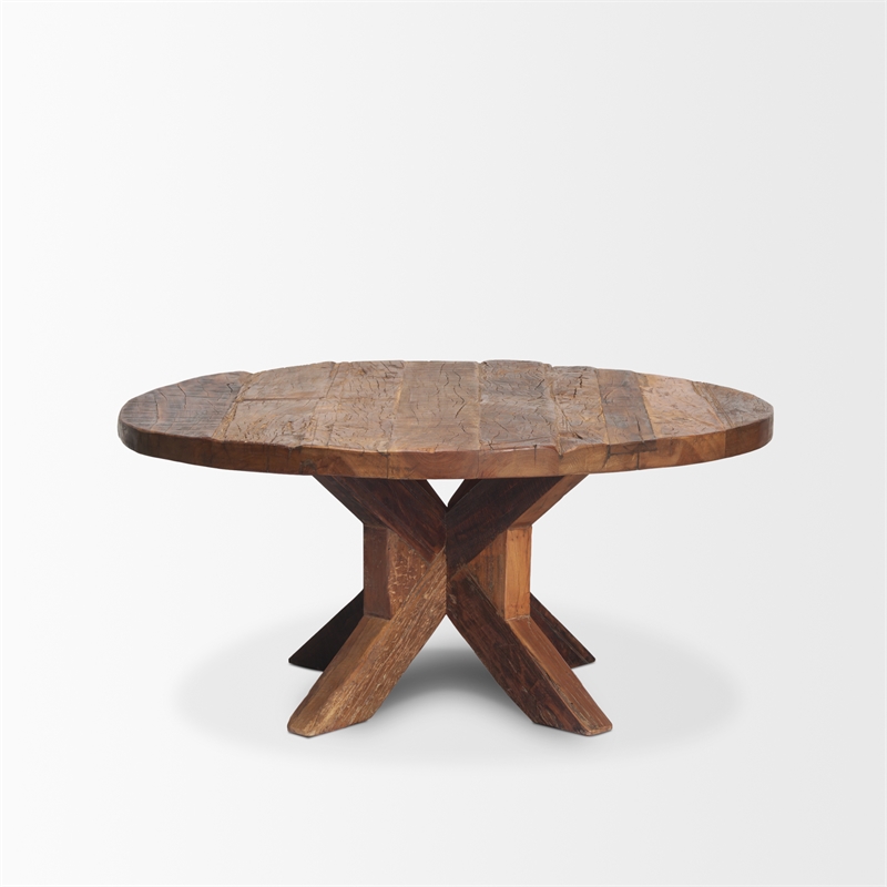 Mercana Heidi Wood Coffee Table in Reclaimed Brown