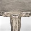 Randy Silver Nickel Cast Aluminum Metal Coffee Table