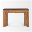 Tabor Natural Wood w/ Black Oak Waterfall Console Table