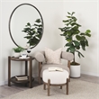 Mercana Furniture Romi Dark Brown Wood w/ Bottom Shelf Round Accent Table