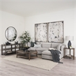 Mercana Furniture Romi Dark Brown Wood w/ Bottom Shelf Oval Coffee Table