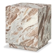 Mercana Matteo Solid Pink Marble Square Side Table