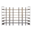 Taunton I Brown Wood and Black Iron Six Shelving Unit
