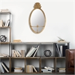 Caserta Oval metal wall mirror