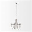 Selma White Wood Bead and Metal Chandelier