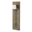 Vector Brown Wooden Body Copper Metal Rectangular Wall Sconce
