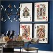 Ace of Spades II Playing Card a Paper Mosaik Collage Framed Art under Glass
