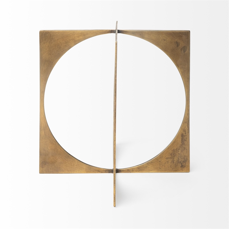 Lima II (Large) Gold Geometric Decorative Object