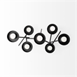 Meira Black Metal Seven Votive Table Candle Holder