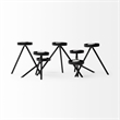 Meira Black Metal Seven Votive Table Candle Holder