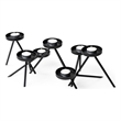 Meira Black Metal Seven Votive Table Candle Holder