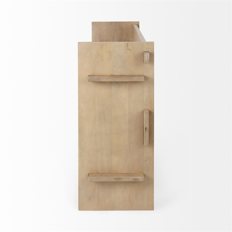 Aida Light Brown Wood Console Table