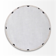 Gambit Round White Wash Wood Frame Wall Mirror