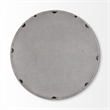 Gambit Round Gray Wash Wood Frame Wall Mirror