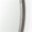 Gambit Round Gray Wash Wood Frame Wall Mirror