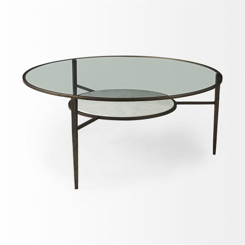 Felicity Marble Top W/Iron Frame Coffee Table