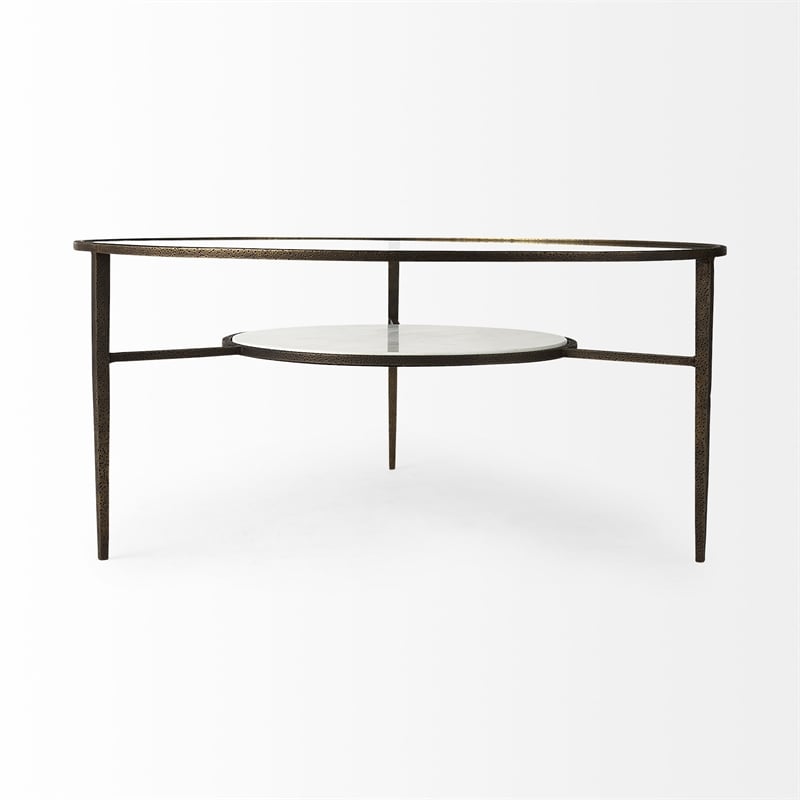 Felicity Marble Top W/Iron Frame Coffee Table