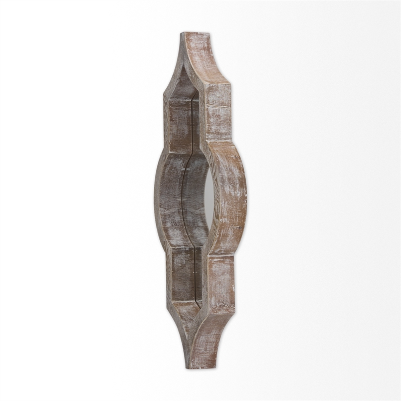 Tamanar Light Brown Wood Frame Wall Mirror