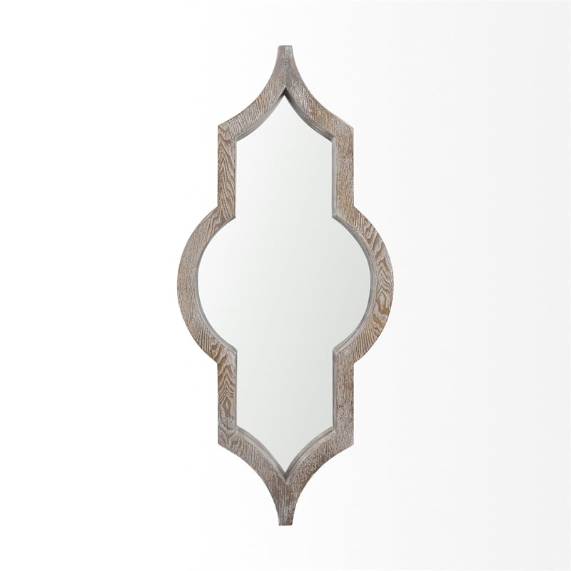Tamanar Light Brown Wood Frame Wall Mirror