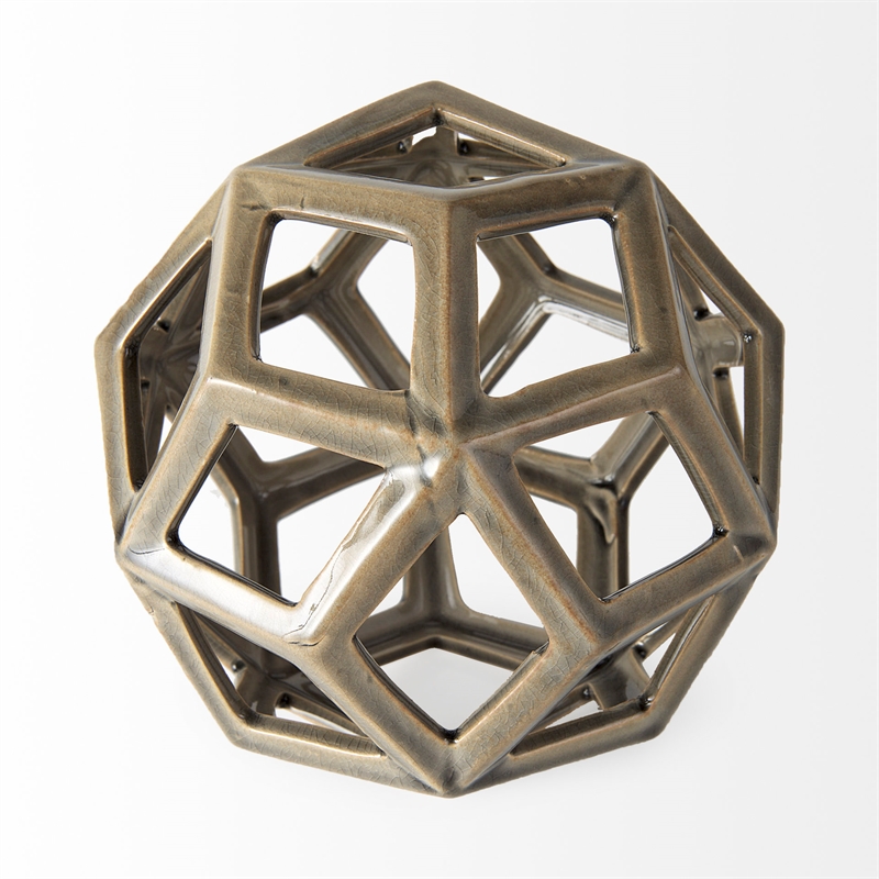 Geom Tan Ceramic Geometric Object