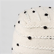 Amaira Cream/Black/White patterned Wool and Cotton Pouf