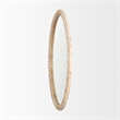 Roan Light Brown Wood Beaded Wall Mirror