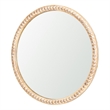 Roan Light Brown Wood Beaded Wall Mirror