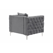 RN Furnishings Velvet fabric sofa Loveseat chair Living room furniture set-Gray