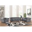 RN Furnishings sofa loveseat armchair velvet fabric Living room couches Set-Gray