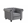 RN Furnishings sofa loveseat armchair velvet fabric Living room couches Set-Gray