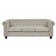 RN Furnishings 2 Piece Chesterfield  Button Tufted Linen fabric Sofa Set-Beige