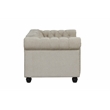 RN Furnishings 2 Piece Chesterfield  Button Tufted Linen fabric Sofa Set-Beige