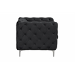 RN Furnishings 2- Piece Button Tufted Velvet Fabric Sofa Set -Black