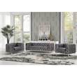 RN Furnishings sofa and two chairs Velvet Fabric Living room furniture set-Gray