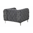 RN Furnishings sofa and two chairs Velvet Fabric Living room furniture set-Gray