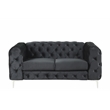 RN Furnishings 3-Piece couches Velvet Fabric Living room furniture Set -Black