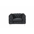 RN Furnishings 3-Piece couches Velvet Fabric Living room furniture Set -Black