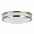 12 in. 1-Light Satin Nickel Finish Smart LED Ceiling Light Flush Mount