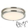 12 in. 1-Light Satin Nickel Finish Smart LED Ceiling Light Flush Mount