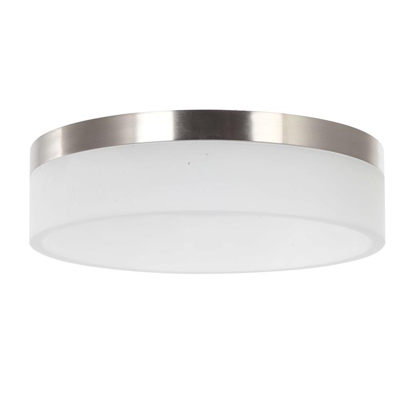 12 in. 1-Light Satin Nickel Finish Smart LED Ceiling Light Flush Mount