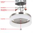 12 in. 1-Light Satin Nickel Finish Smart LED Ceiling Light Flush Mount