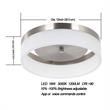 12 in. 1-Light Satin Nickel Finish Smart LED Ceiling Light Flush Mount
