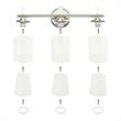 3-Light Vanity Light with Dual Clear and Frosted Shades