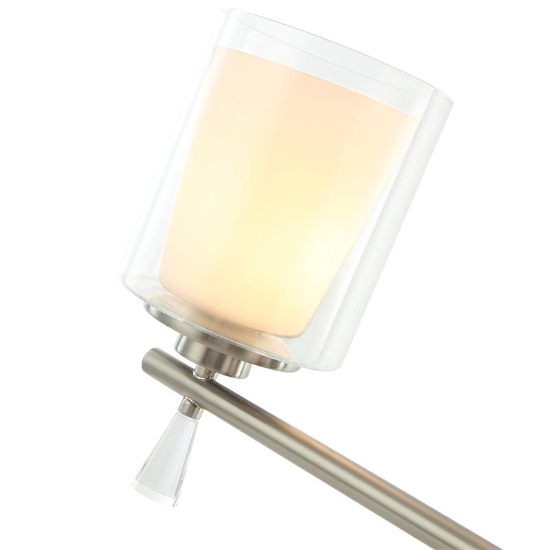 3-Light Vanity Light with Dual Clear and Frosted Shades