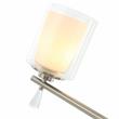 3-Light Vanity Light with Dual Clear and Frosted Shades